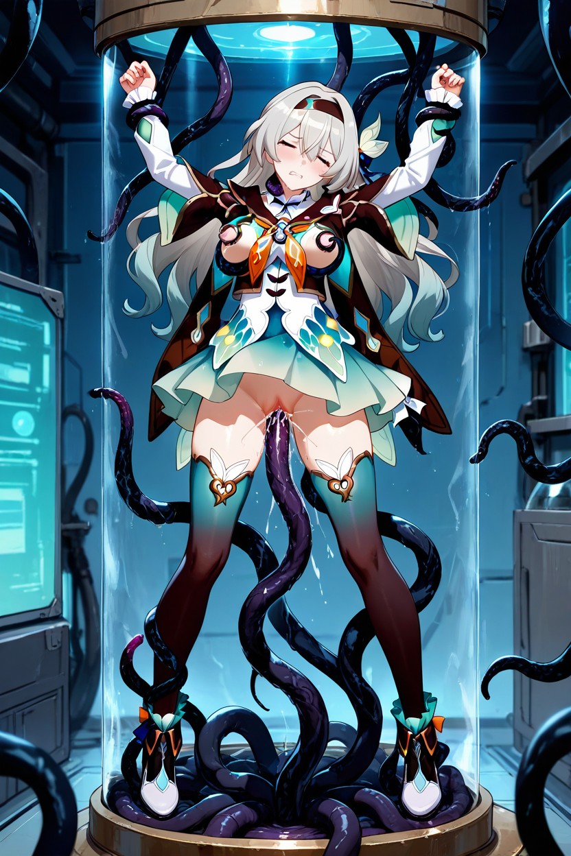 Disgusted, Orgasm, Tentacles Around Body Hentai AI Porn