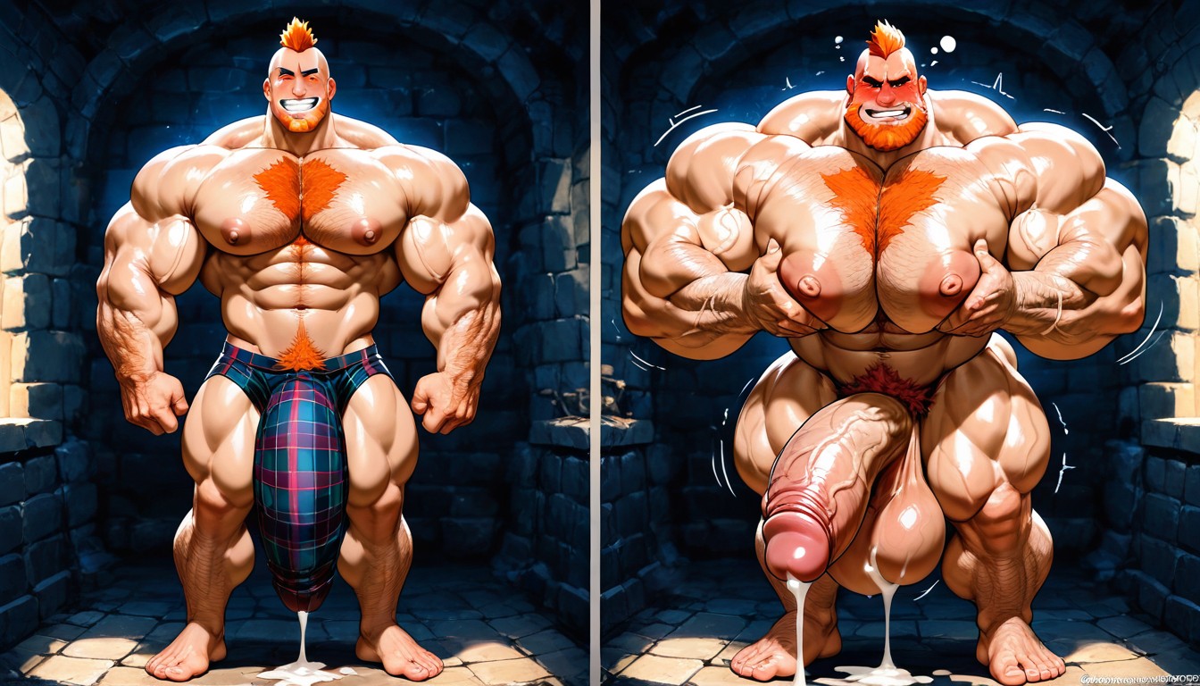 Tartan Kilt, Gigantic Penis, Naked AI Gay Porn