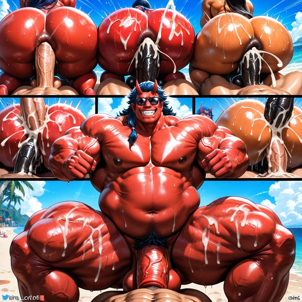 Red Skin, Oni Fucked In The Ass, Red Skin Of The Body AI Gay Porn