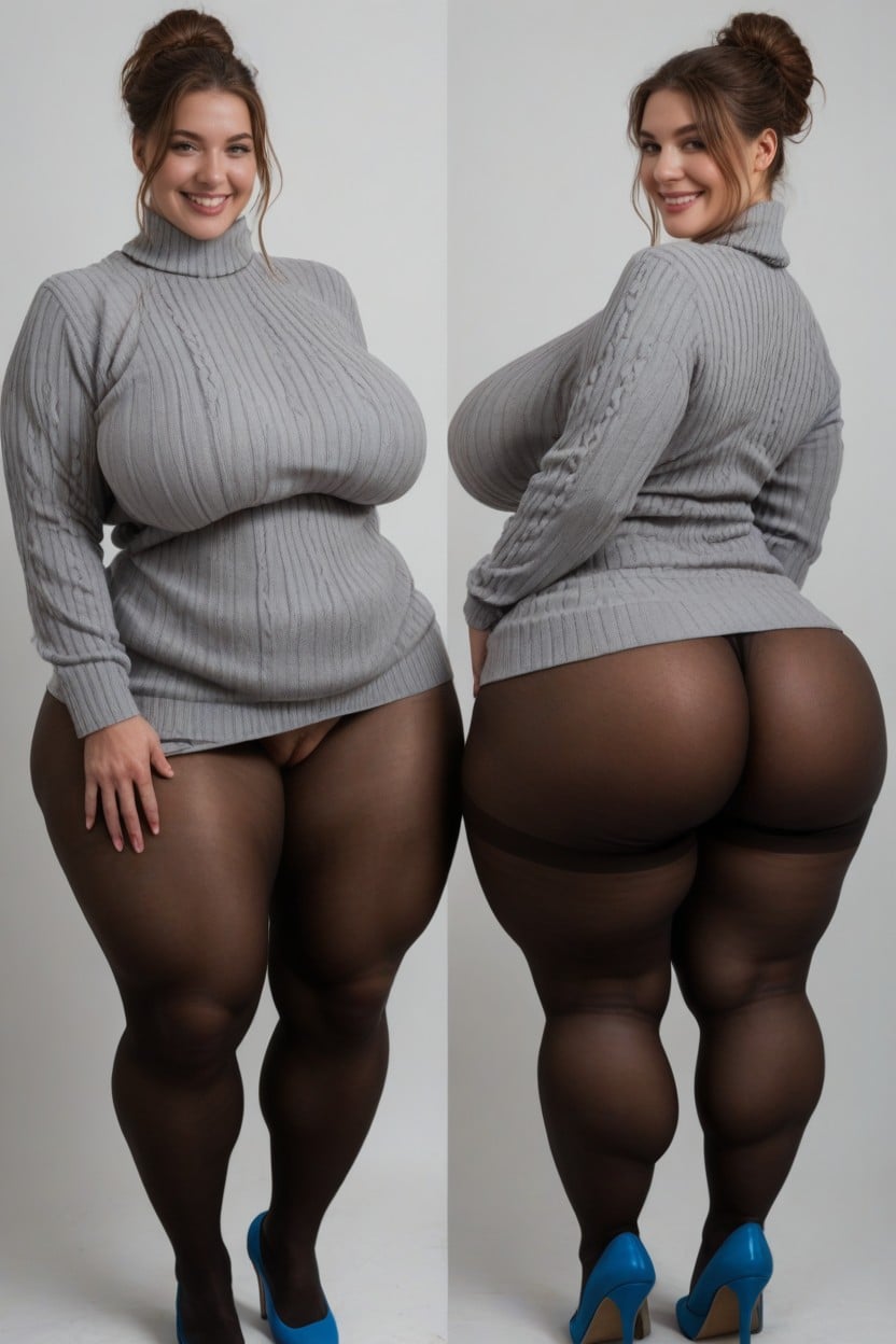 Super Giant Boobs, Big Legs, Sexy Smile AI Porn