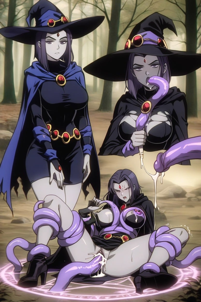 Black Witch Dress, Nighttime, 25+ Hentai AI Porn