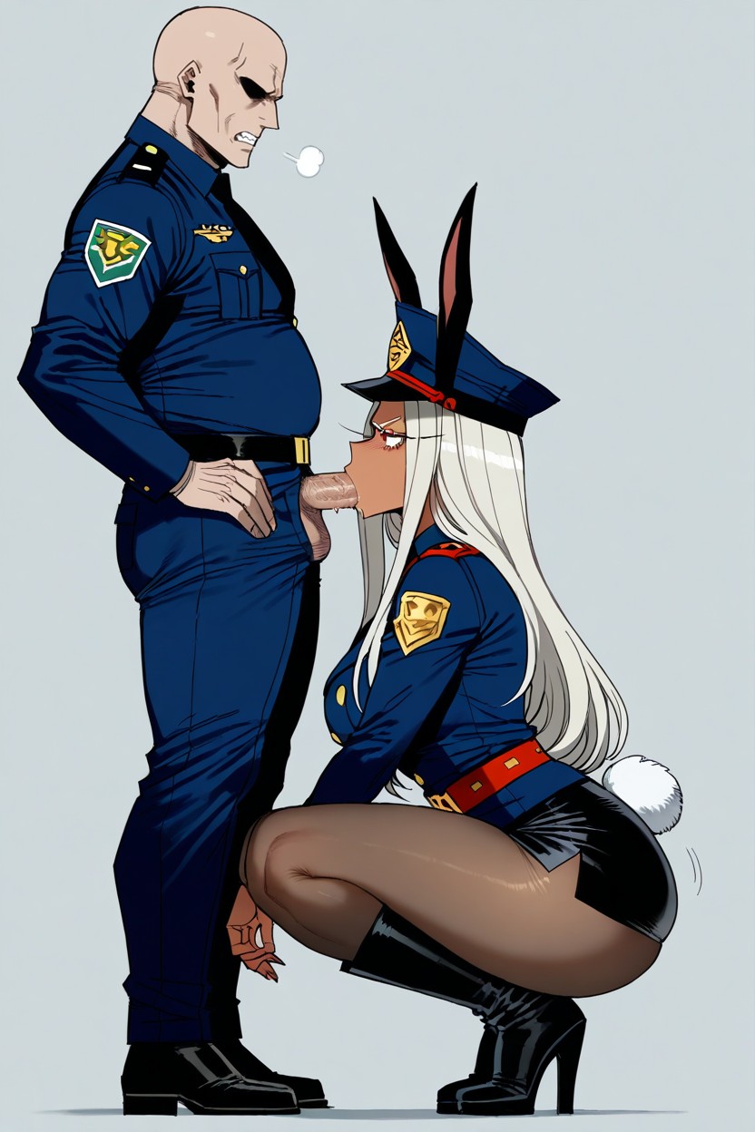 Bunny Ears, Police Cap, Latina Hentai AI Porn