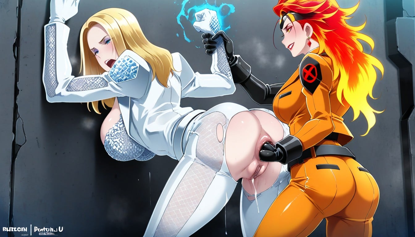 Jean Grey From X-man, Ultra Detailed, Lesbian Hentai AI Porn