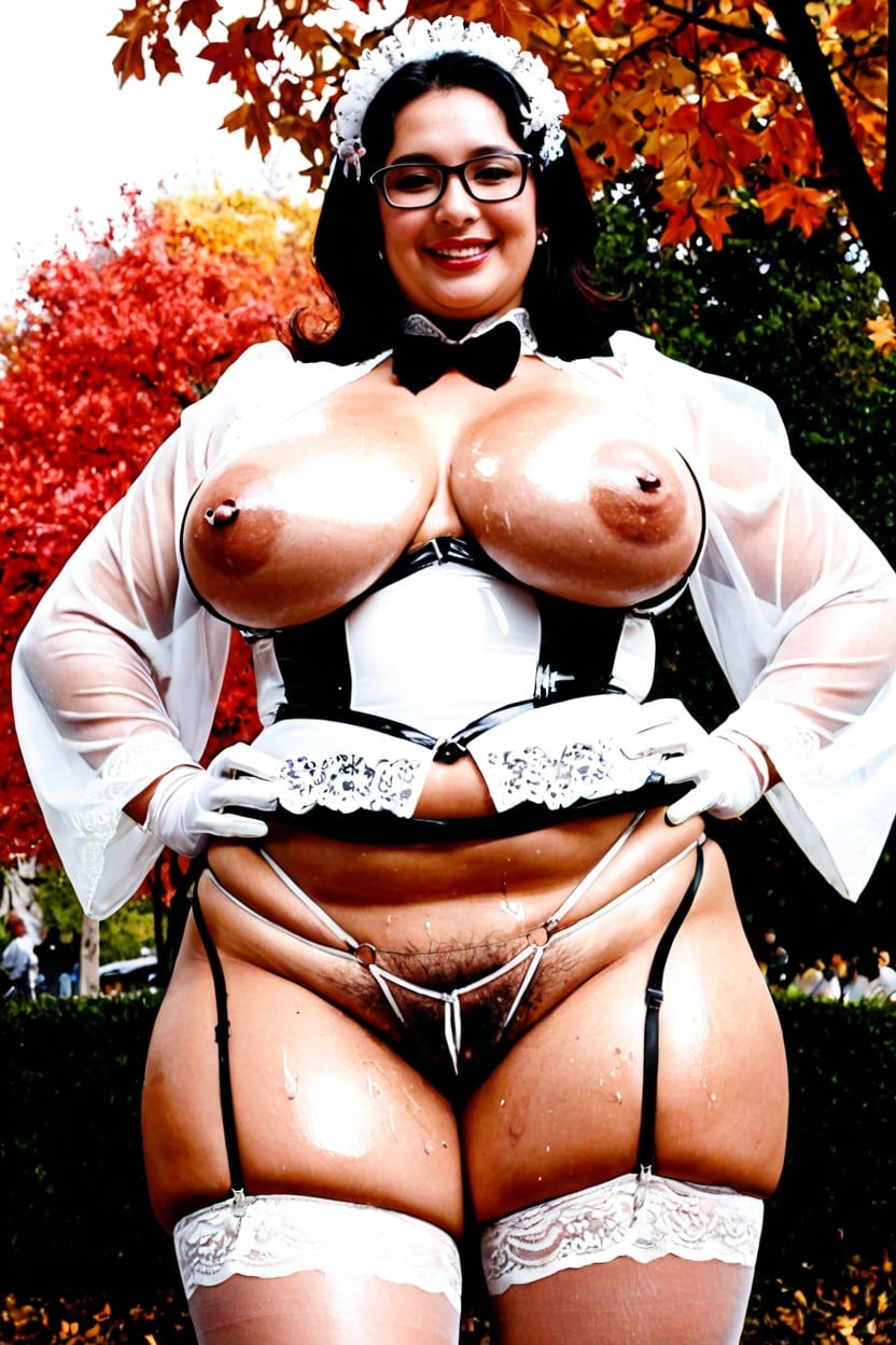 Pudgy, Hands On Hips, Homely BBW AI Porn