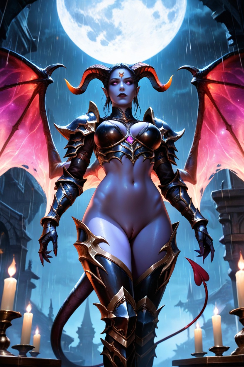Close Up, Succubus, Full Moon AI Porn