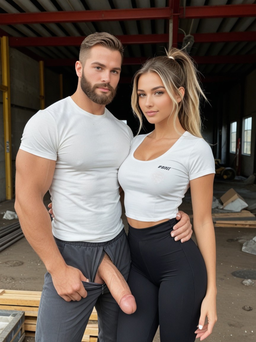 Nursing Handjob, He Has Hyper Thick Cock, Bubble Butt AI Porn