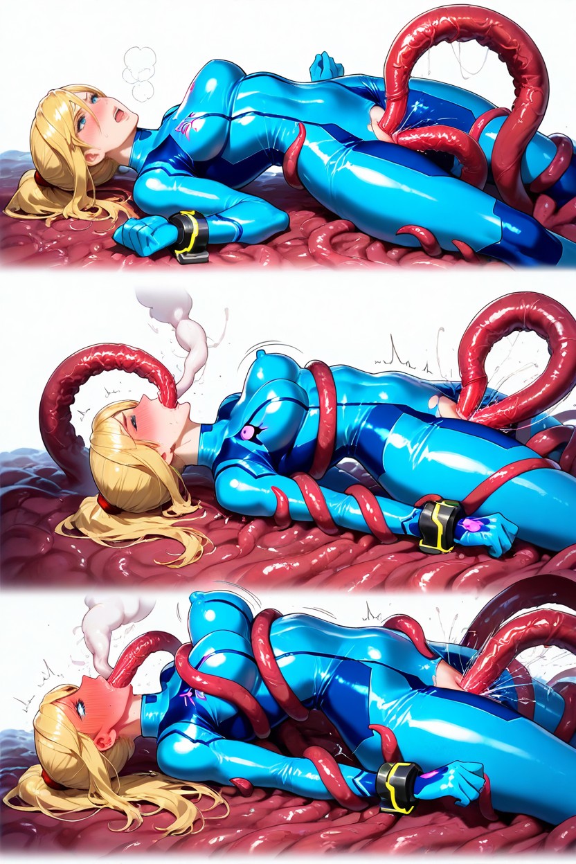 Zero Suit, Skinny, Insanely Massive Tentacles Hentai AI Porn