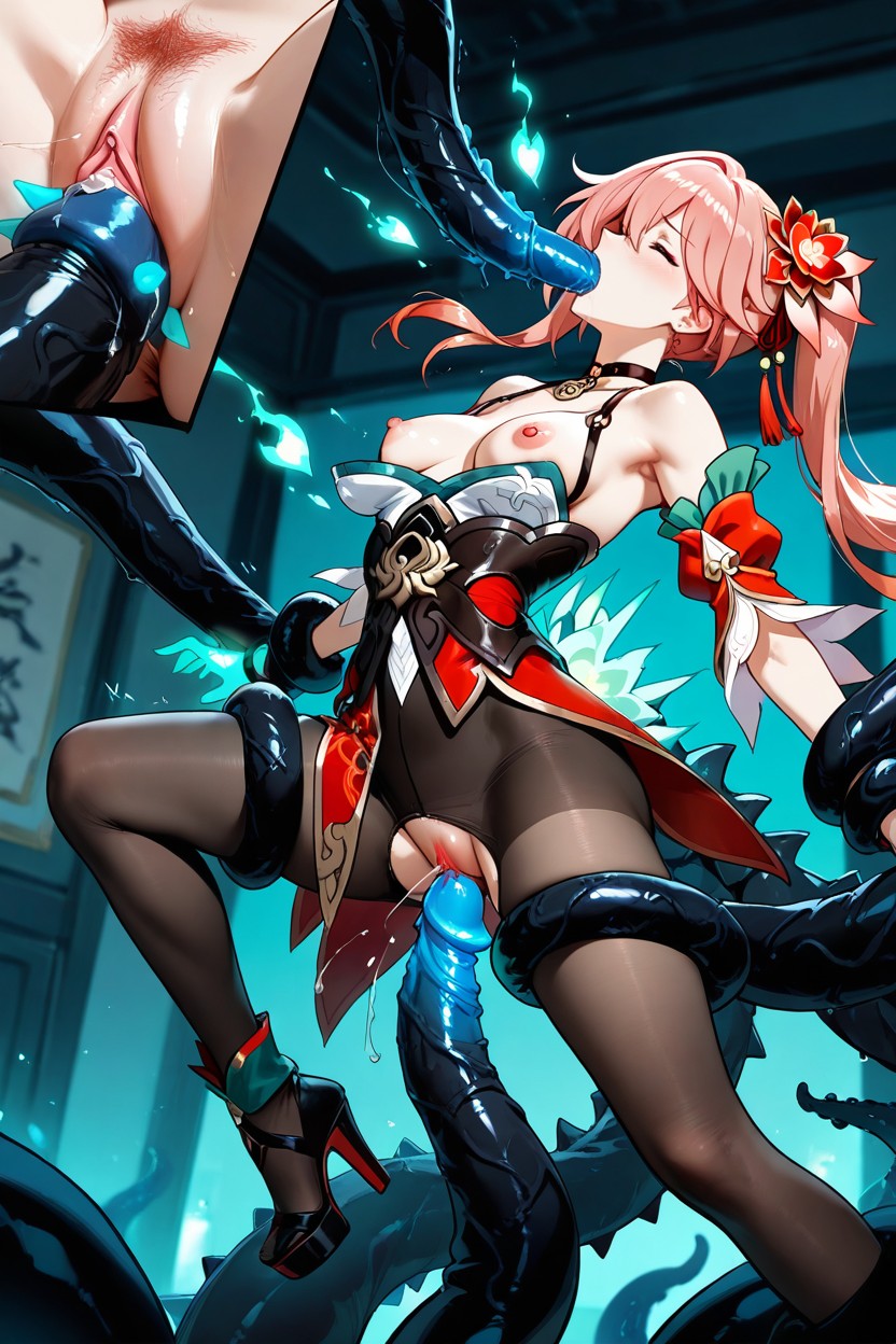 Moaning, Clothed, Spines Tentacles Hentai AI Porn