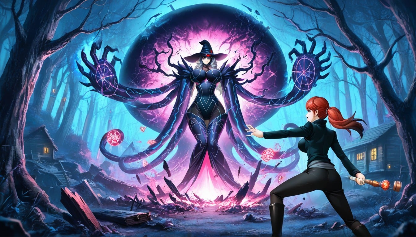 Witch Outfit, Woman Unleashing Super Powers, From Behind Hentai IA
