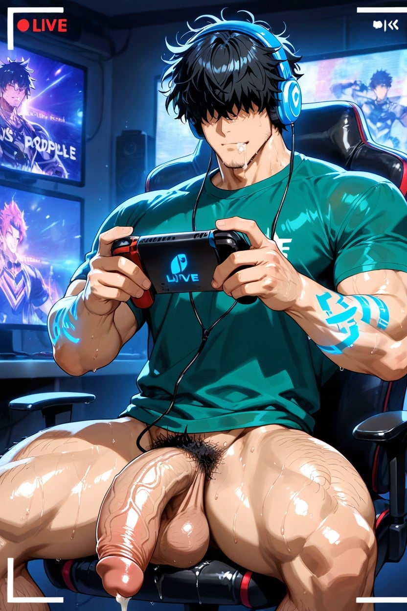 Front View, Wet Body, Gaming AI Gay Porn