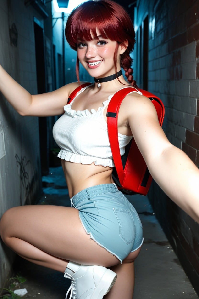 Bubble Butt, Bangs Hair, Braces AI Porn