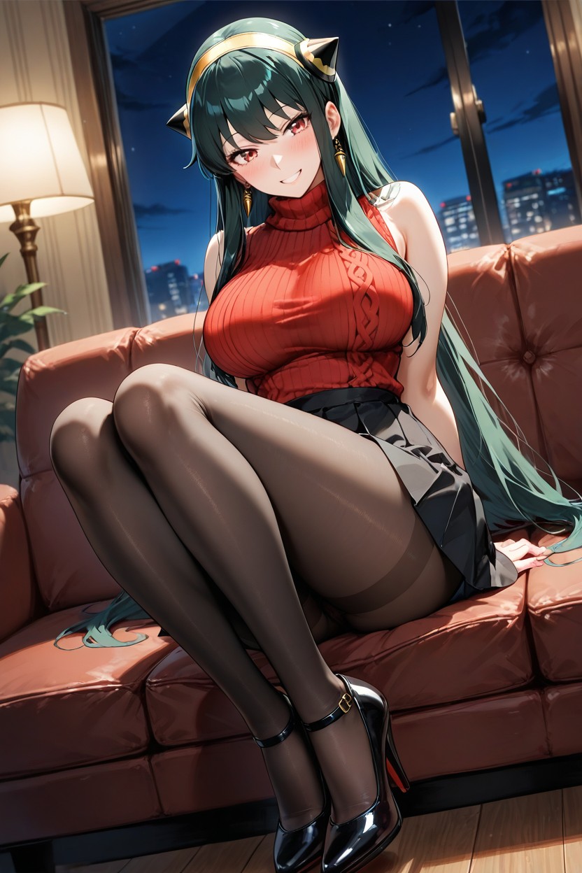 Its Dark In The Room, Feet Together, Big Tits Hentai AI Porn