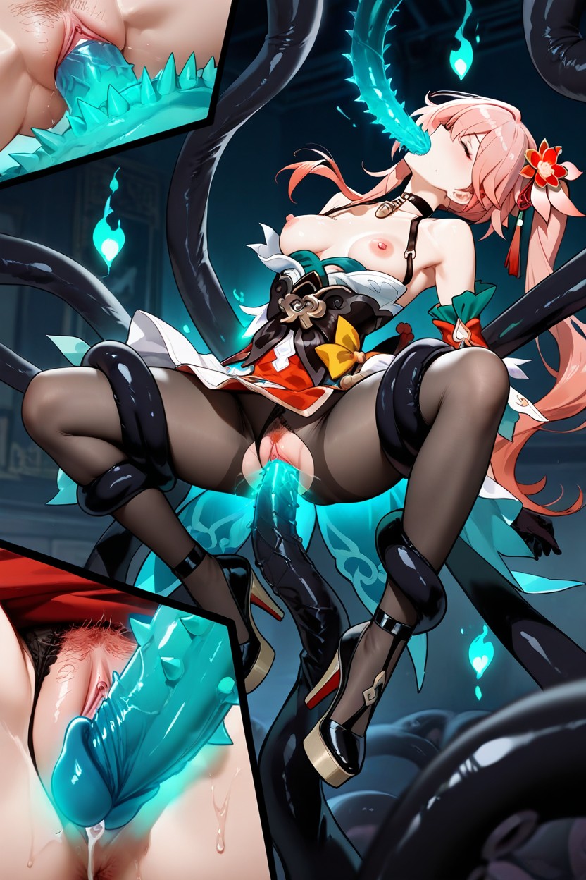 Moaning, Spitroast, Erect Nipples Hentai AI Porn