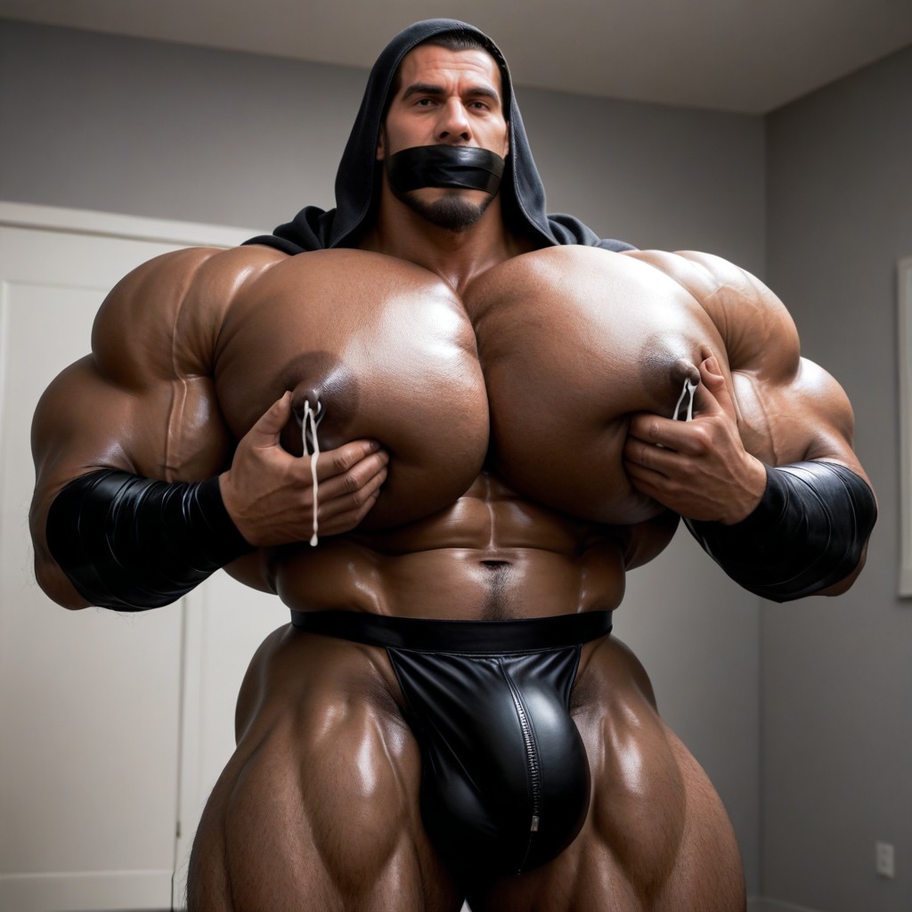 Massive Arms, Big Bulge, African Man AI Gay Porn