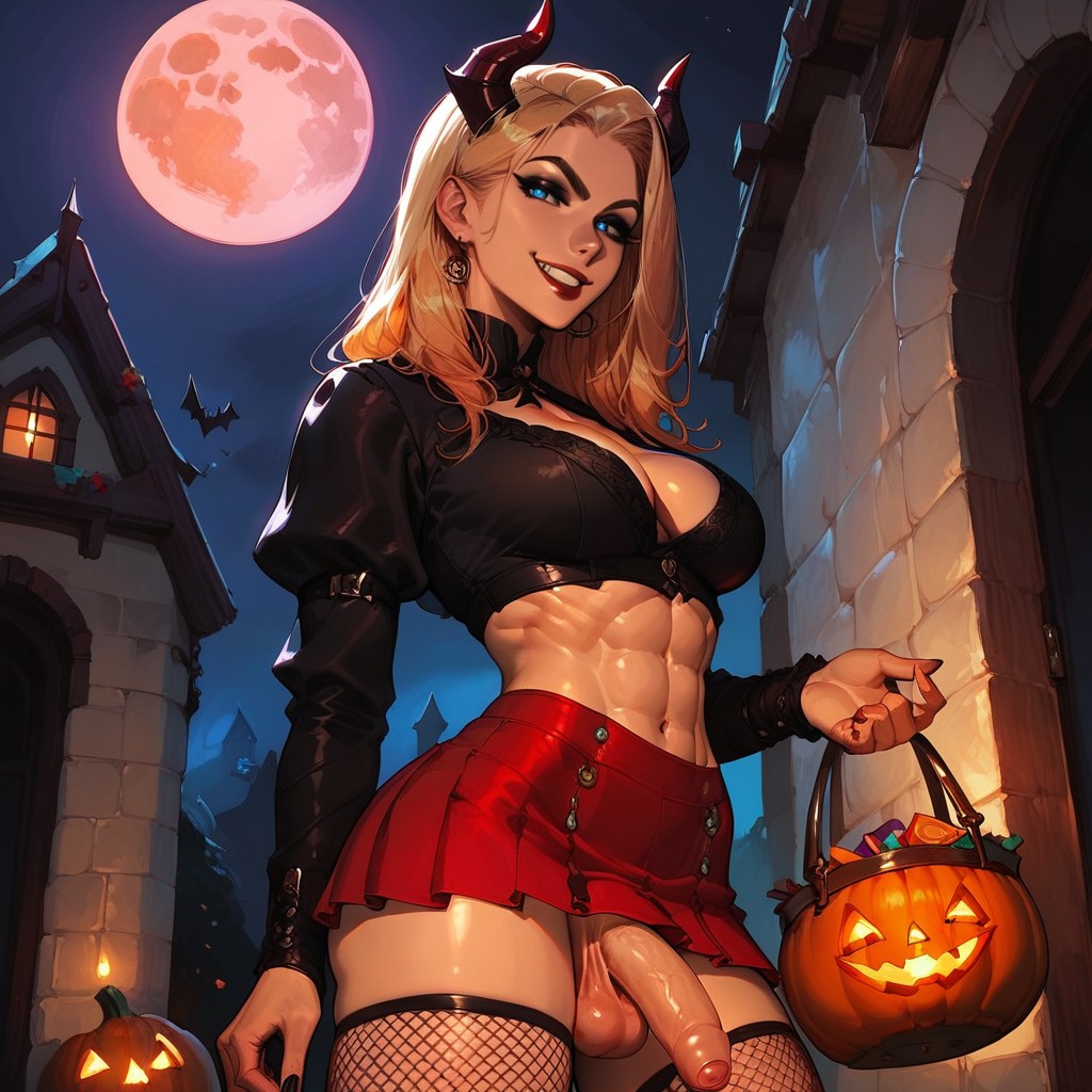 Foreskin, Red Devil Horns, Fit AI Porn