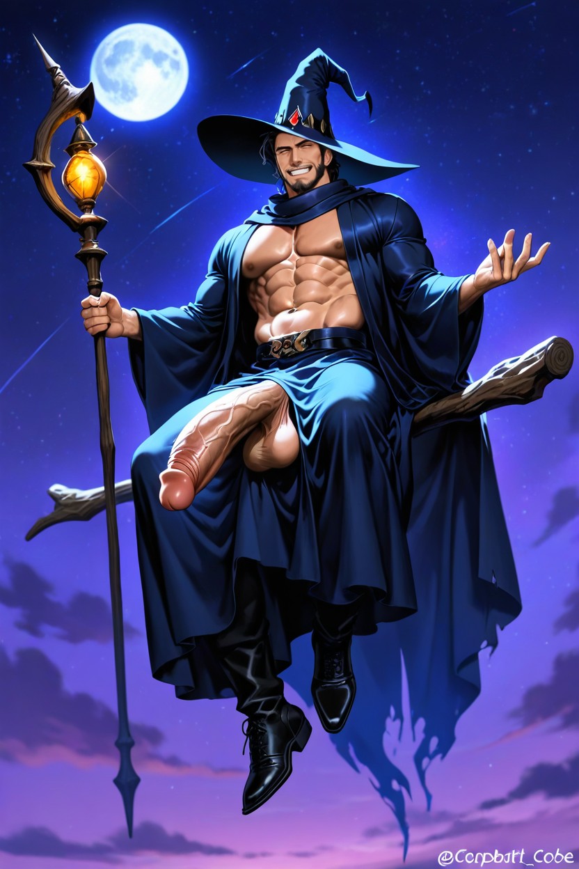 Erect Nipples, Starry Sky, Low Angle View AI Gay Porn