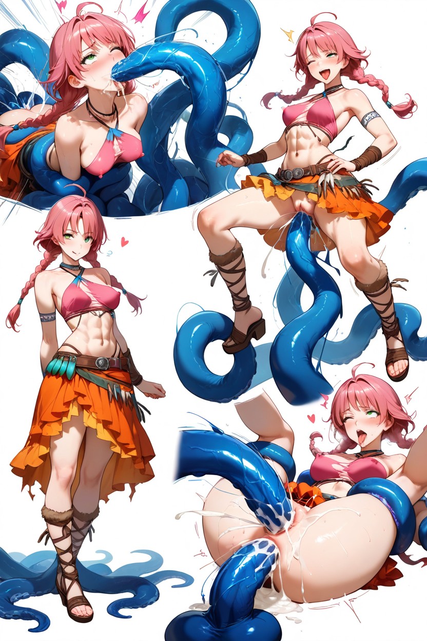 Anal Penetration, Torn Outfit;consistent Lighting & Character & Outfit & Proportions; Vaginal Penetration, Titjob; Hentai AI Porn