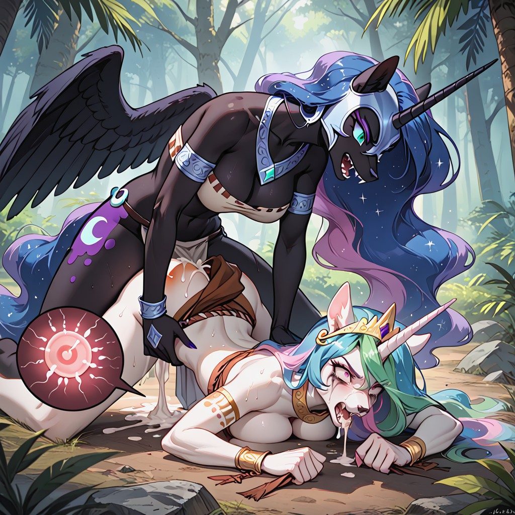 Ass Up, Desperate Face, Female Princess Celestia Furry AI Porn