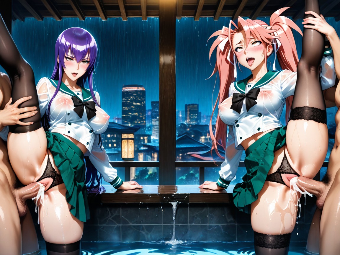 Oiled Skin, Luxury Japanese Onsen, Fucked By Komuro Takashi Hentai AI Porn
