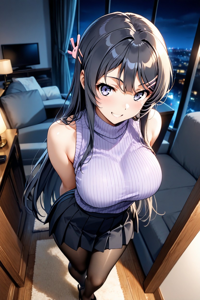 Curvy Body, Living Room, Close To The Breasts 헨타이 AI 포르노