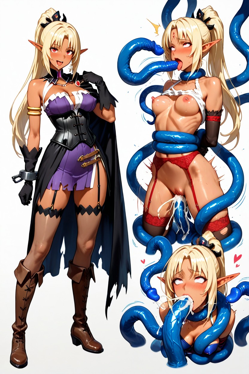 Tentacles Only Insanely Long Legs, Pechos Pequeños, Lifted Hentai IA