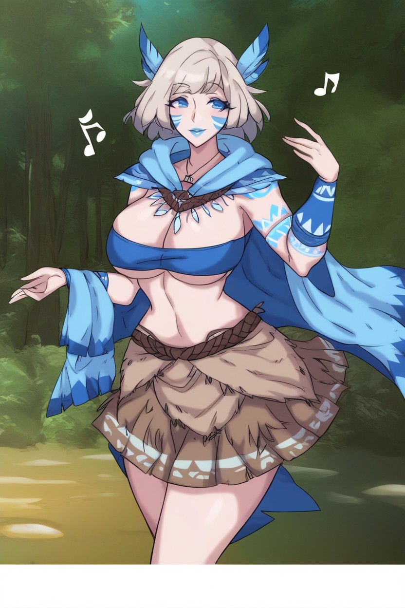 Rounded Hips, Snatched Waist, High Contrast Colors Hentai IA