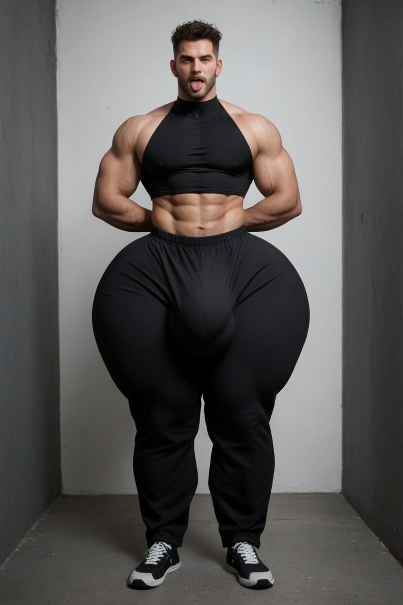 Wide Hips, Gigantic Ass, Big Tits AI Gay Porn