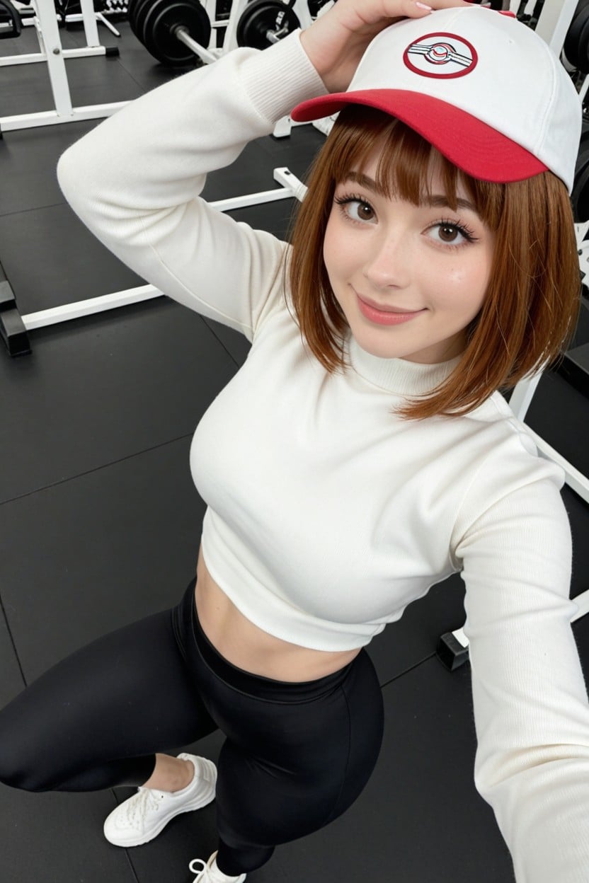 Very Short Hair, Ochaco Uraraka From My Hero Academia, Black Eyes AI Porn