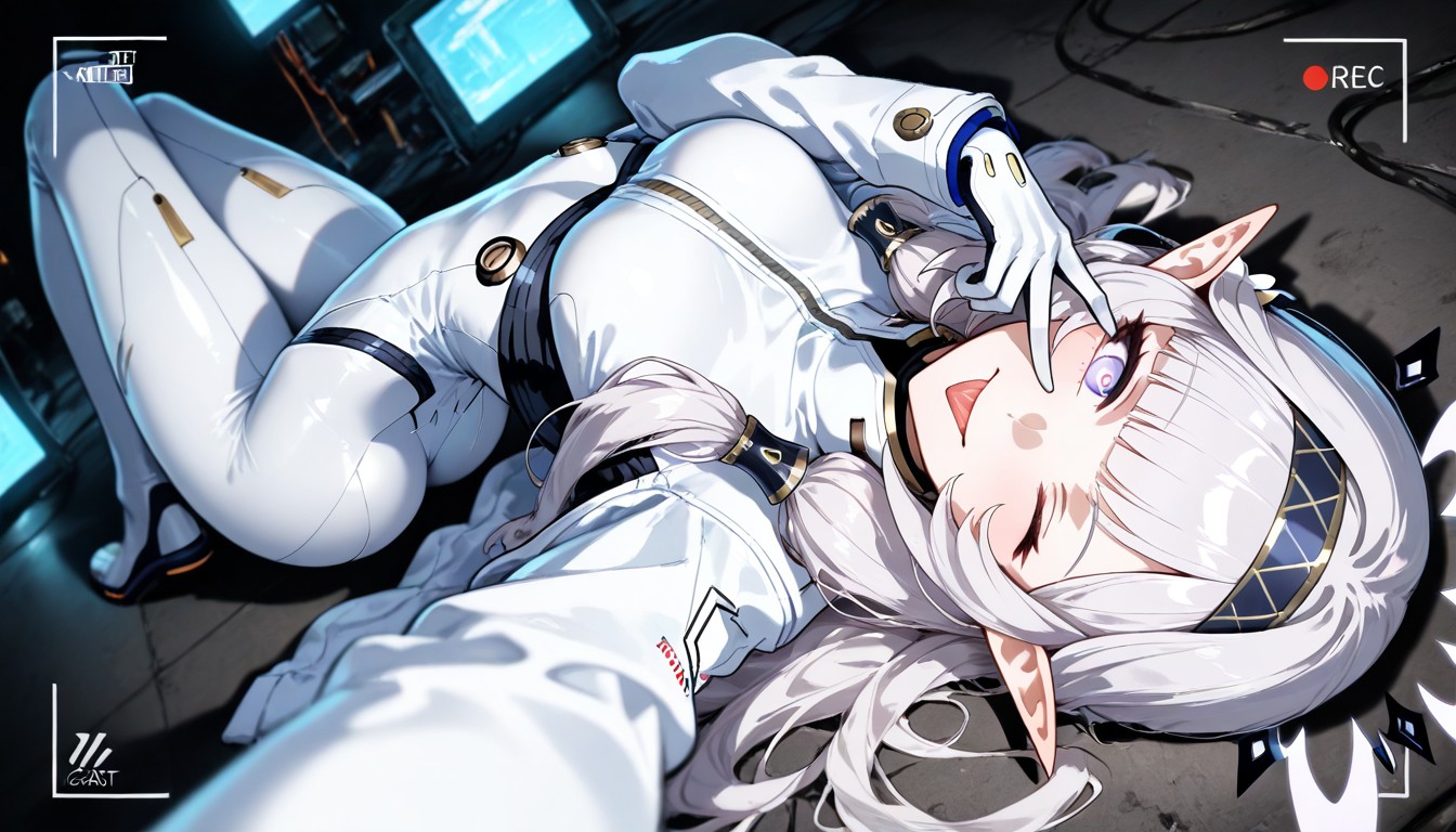 Touching Face, Solo, Laying Hentai AI Porn
