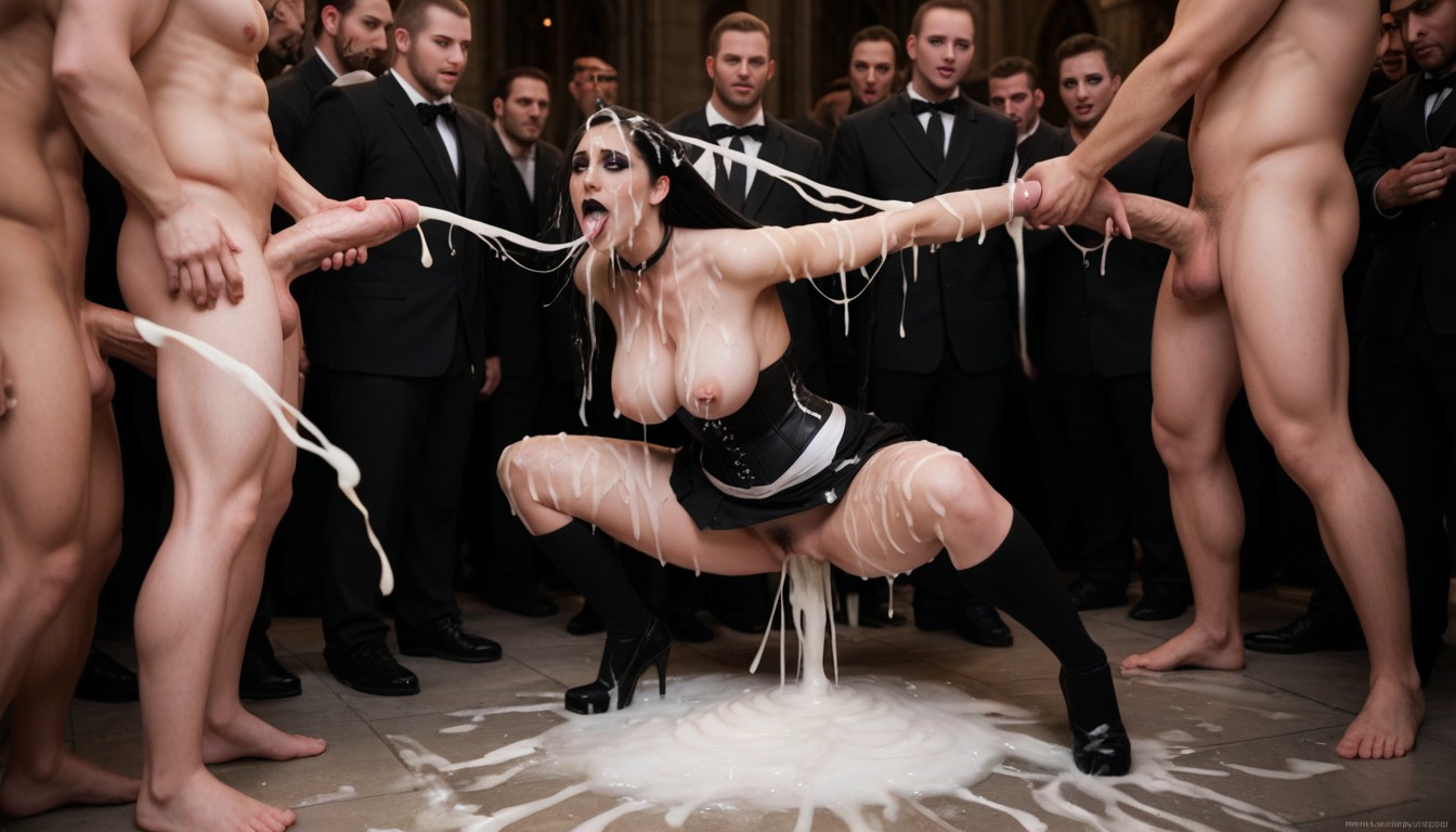 Cum Covered, Medium Breast, Much More Cum AI Porn