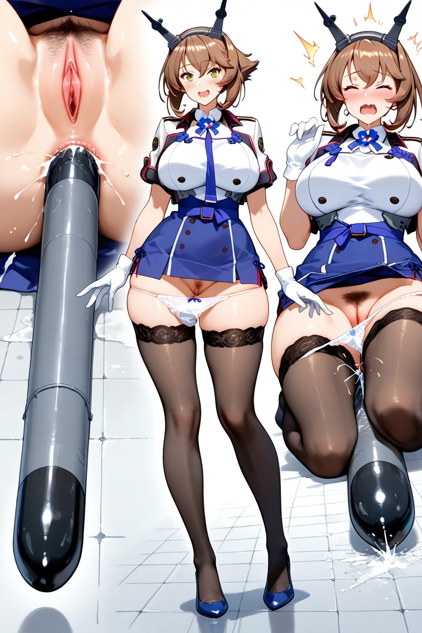 Mutsu Kai Ni From Kancolle, Rounded Ass, Full Body View Hentai AI Porn