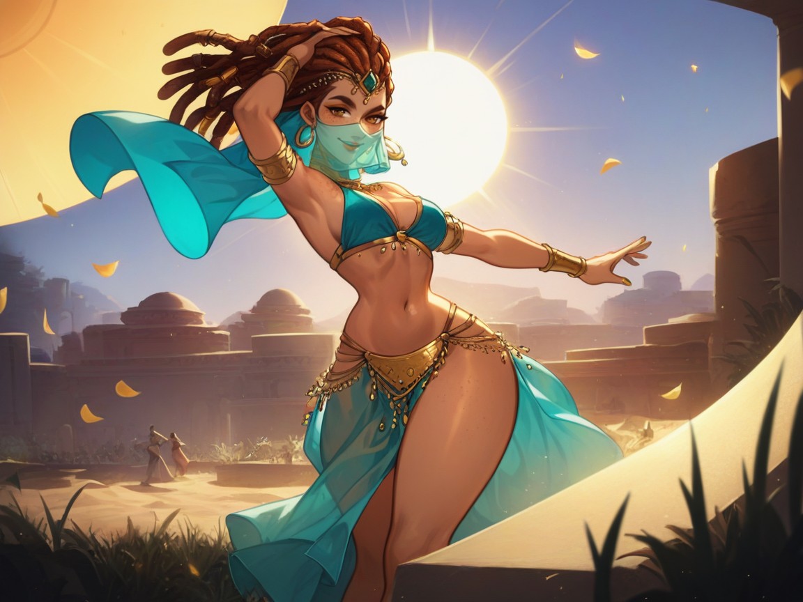 18+, Gold Jewelry, Accent Marks On Hips Hentai AI Porn