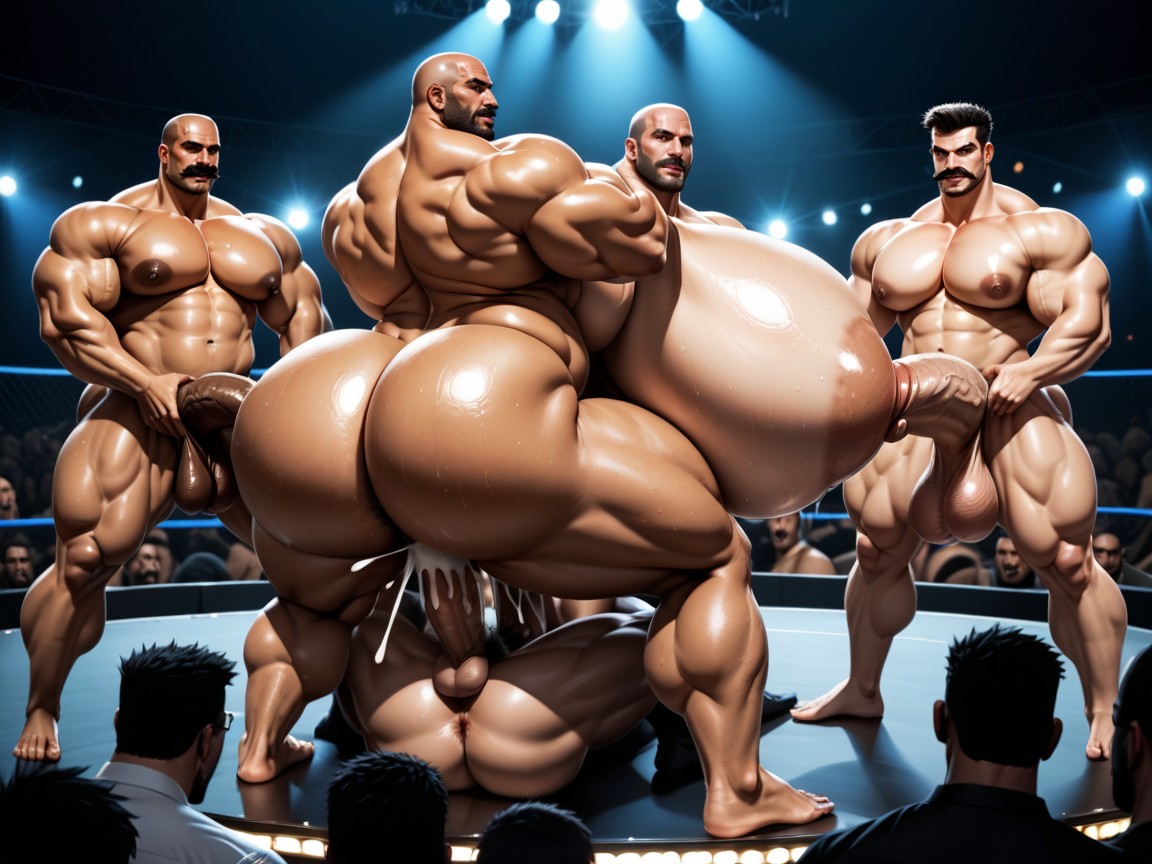 Gang Bang, Heavy Shadow, Only Massive Muscled Transmen Orgy AI Porn