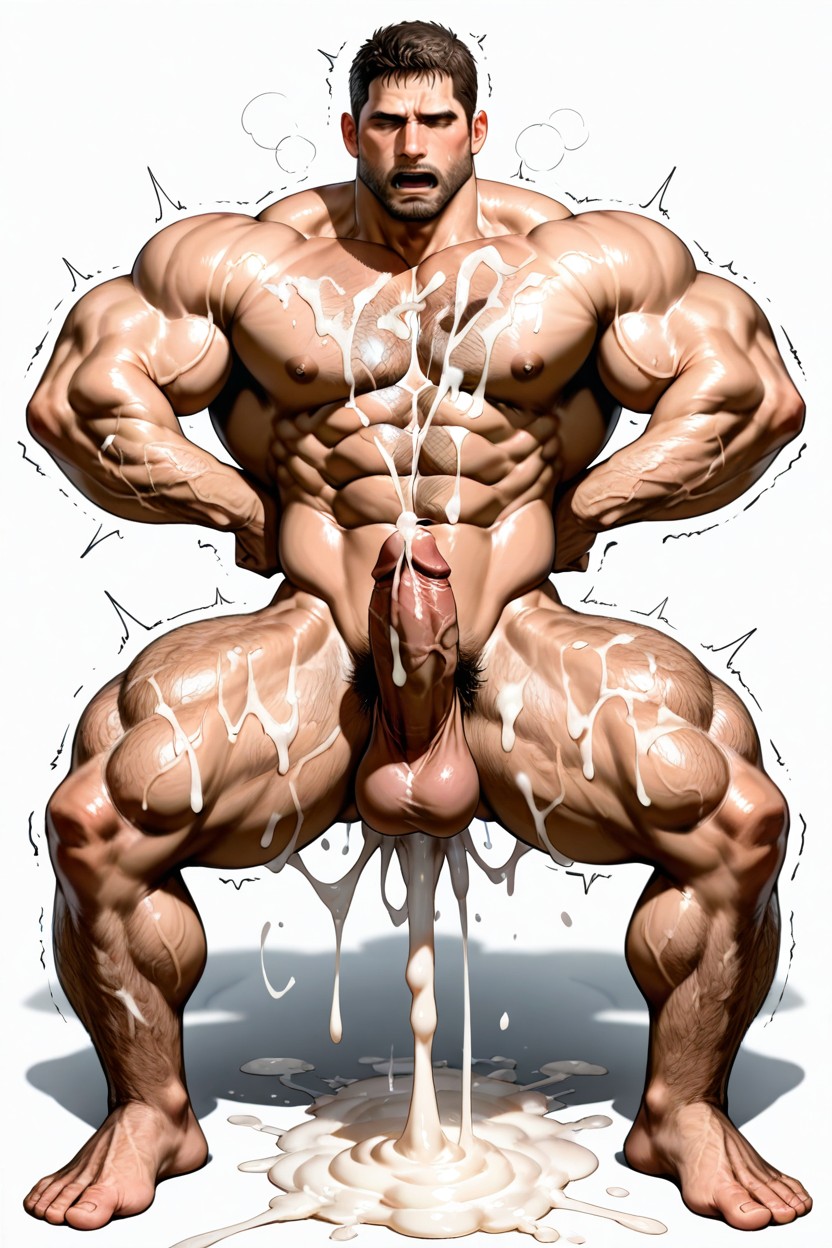 Gay, Cum On Abs, Anal Stretching AI Gay Porn