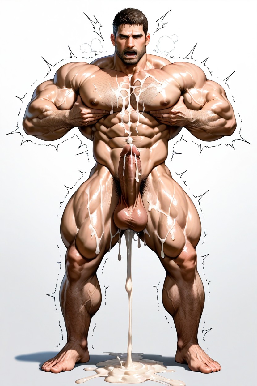 Moaning, Nipples, Oversized Muscles AI Gay Porn