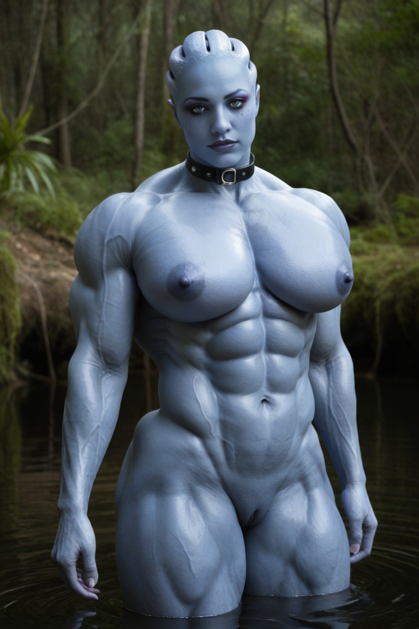 Swamp, Massive Muscles, Standing AI Porn