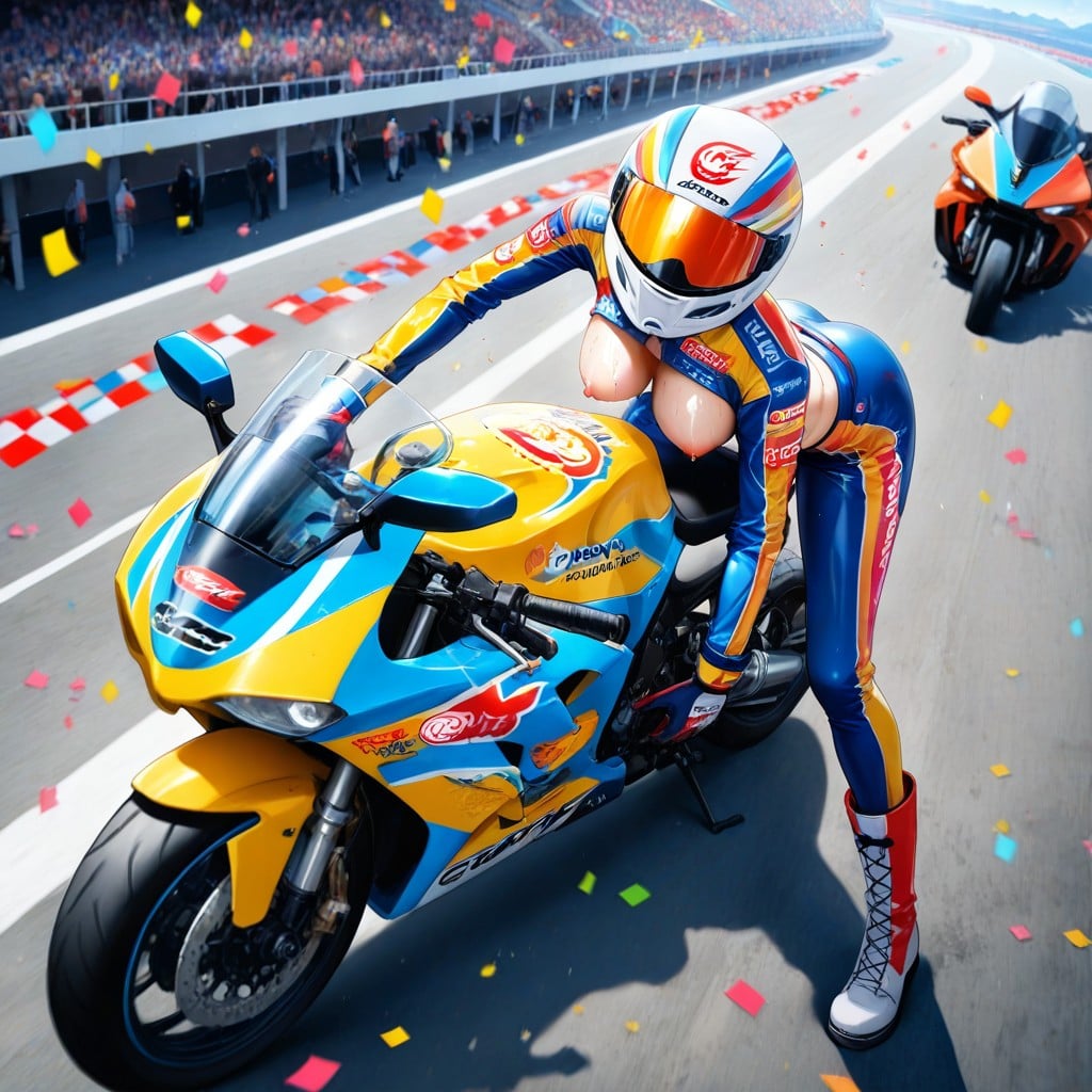 Plano Mediot, Racing Gloves, Low Rise Racing Boots Hentai IA