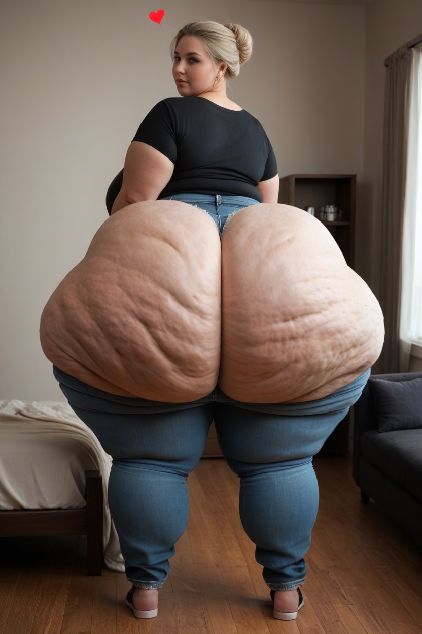 Hyper Massive Ass, Morbidly Obese Ass, Gigantic Huge Breasts Porno IA BBW