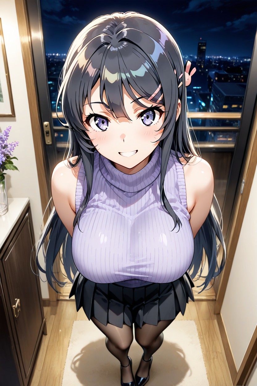 Seishun Buta Yarou Wa Bunny, 25+, Black Pleated Skirt Hentai AI Porn