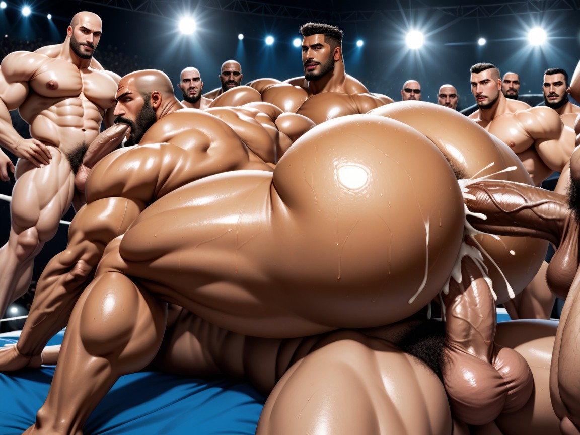 Impossibly Giant Hyper Boobs, Thick, Massive Muscles AI Porn