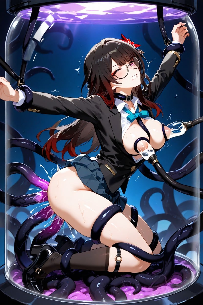 Tired, Buttoned Front, Tentacles Around Belly Hentai AI Porn
