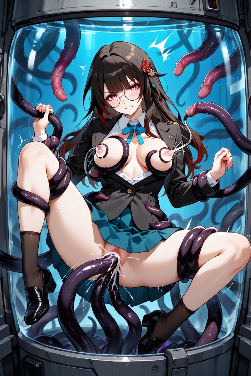 Round Glasses, Angry, Skinny Hentai AI Porn