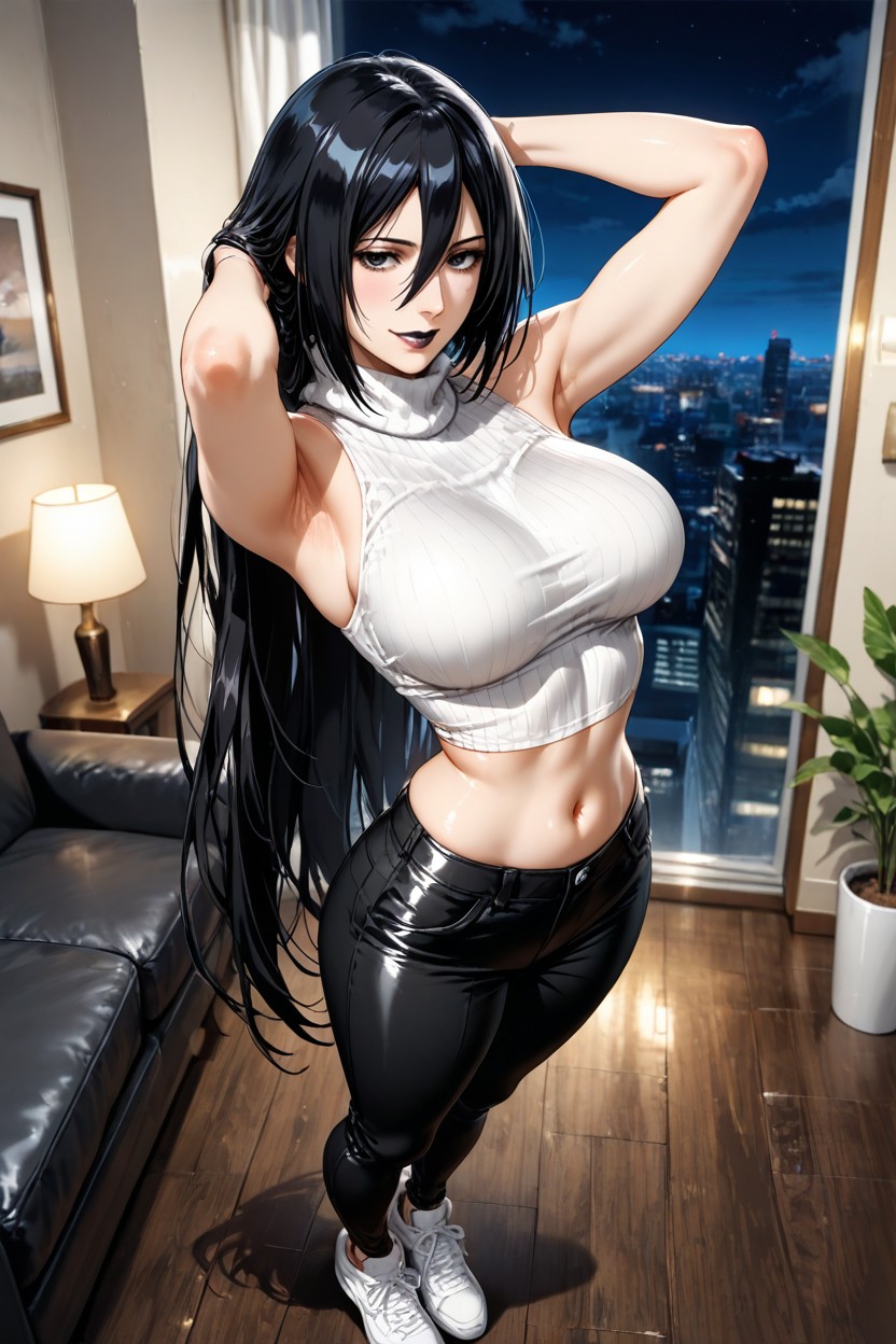 Curvy Body, 25+, Close To Breasts Hentai AI Porn