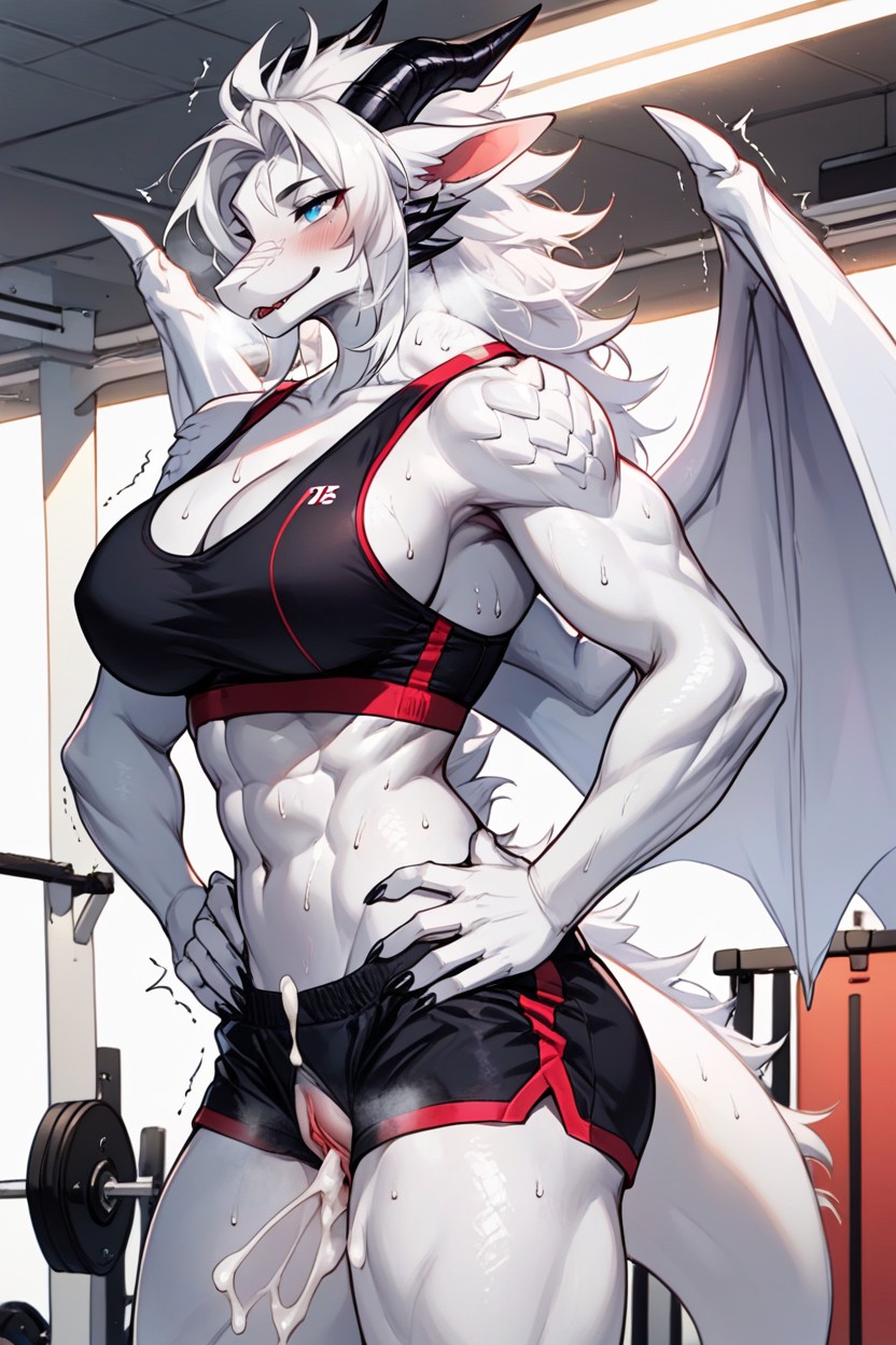 Close Up, Toned Legs, Black Horns AI獸人黃片