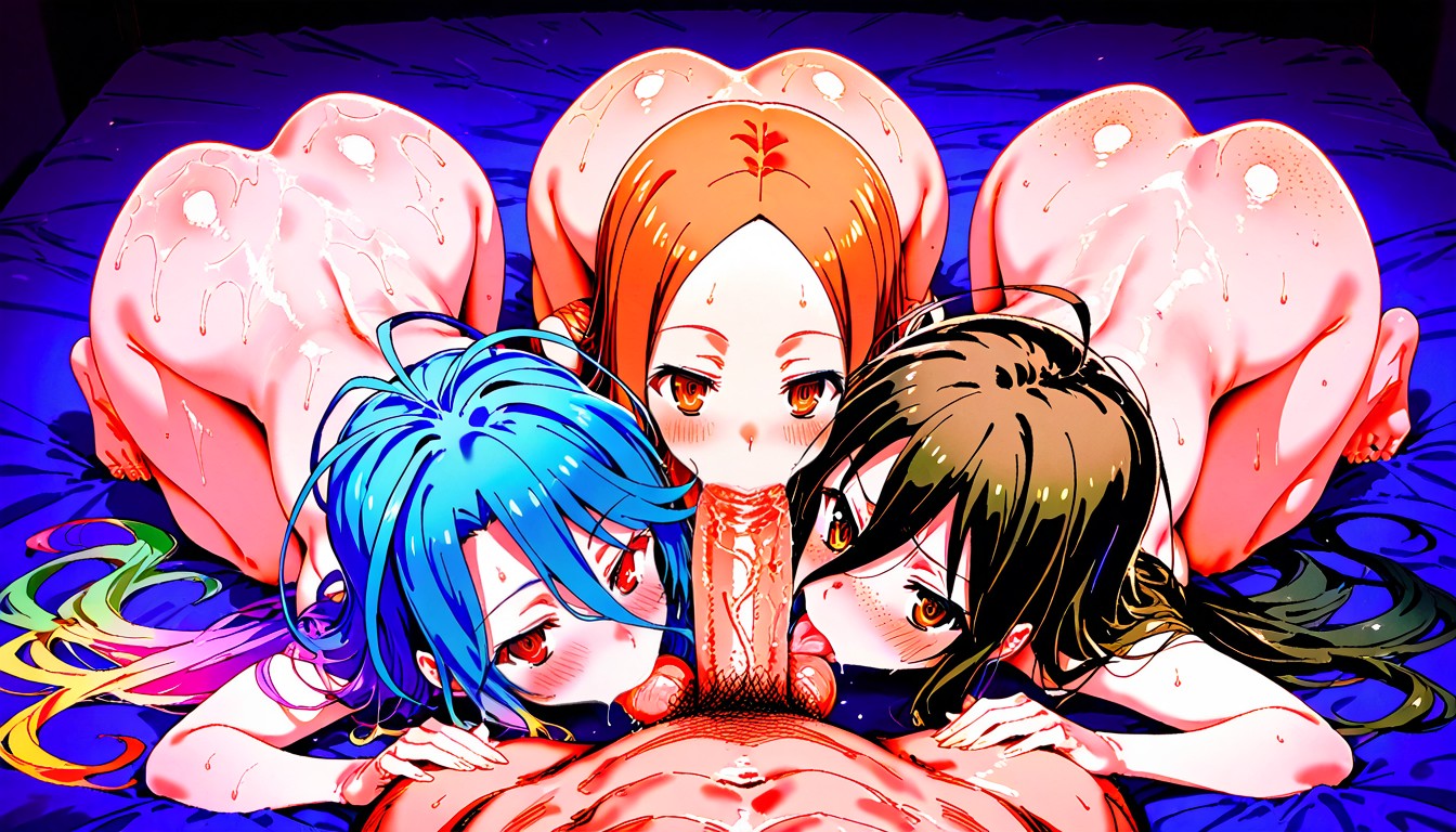 Harem, Fffm, Completely Nude Hentai IA
