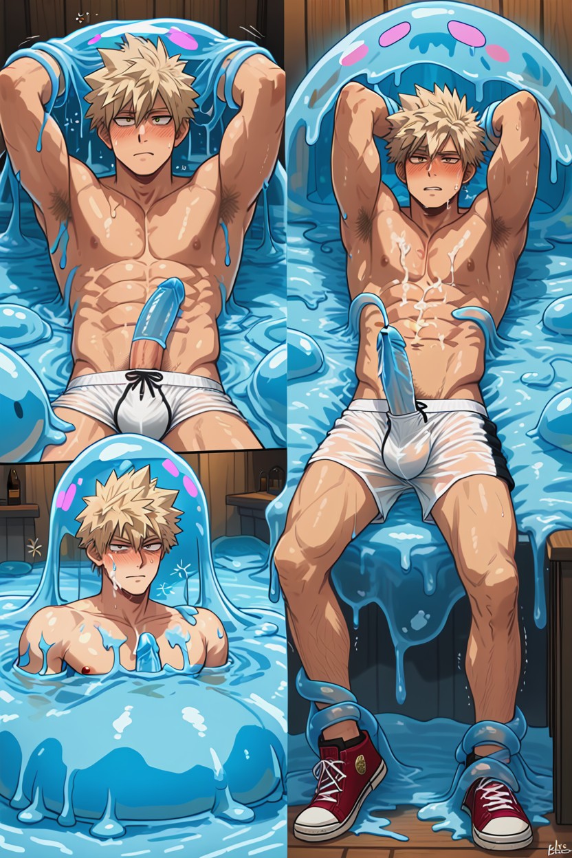 Body Submerged In Semen, White Underwear, Only Man AI Gay Porn