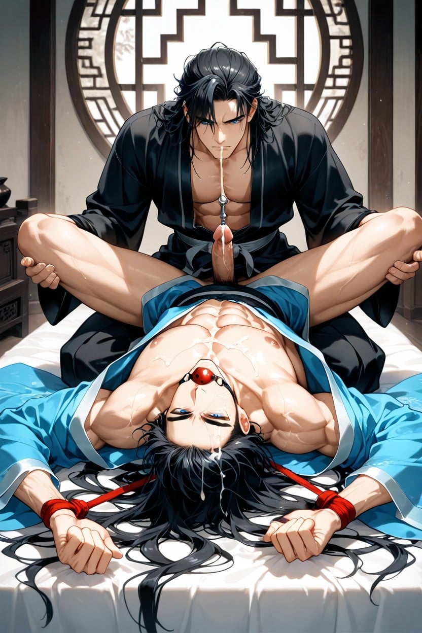 With Wide And Long Sleeves, Open Hanfu, Open Clothes AI Gay Porn