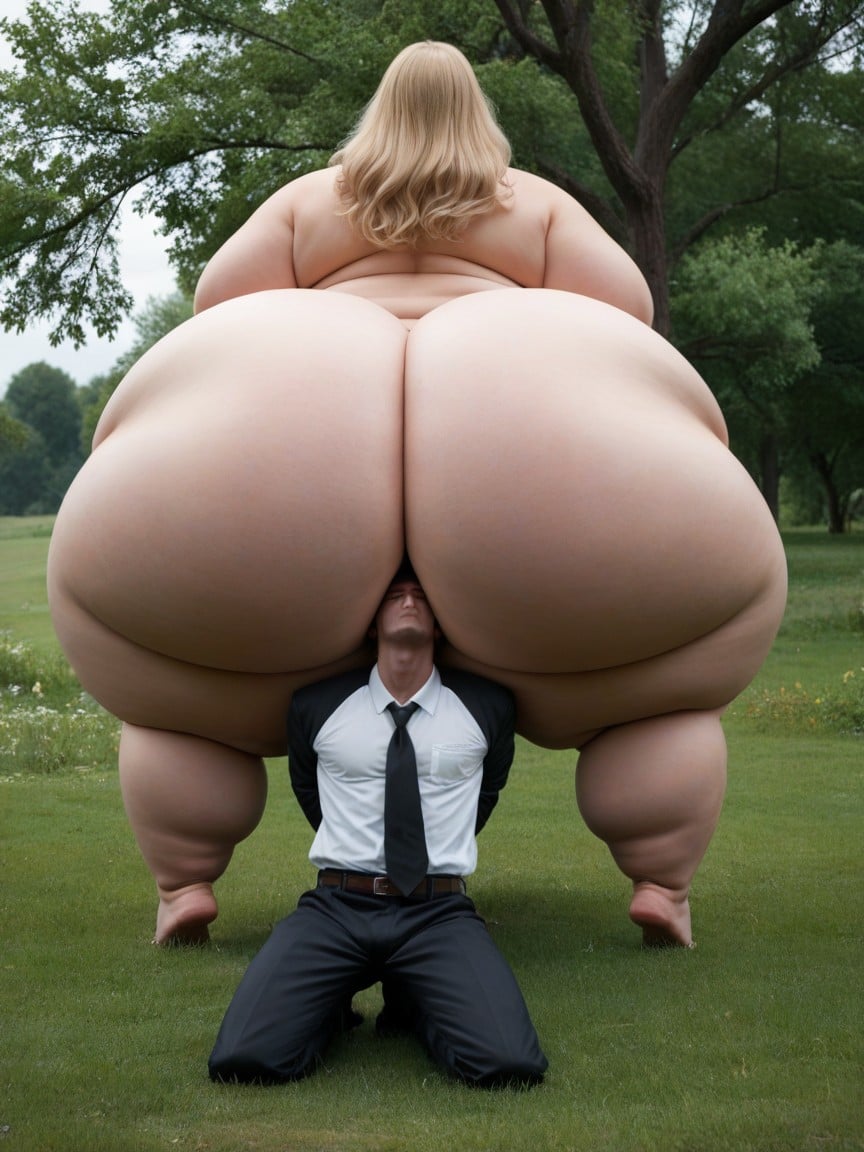 Thick Thighs, Curvaceous, Hyper Long Hair AI Gay Porn