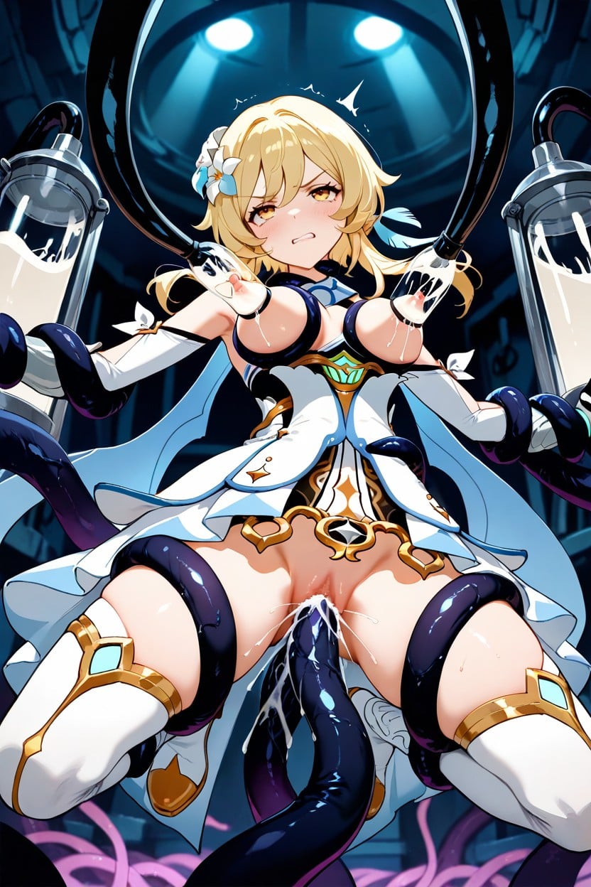 Tired, Disgusted, Black Tentacles Grabbing Arms Hentai AI Porn