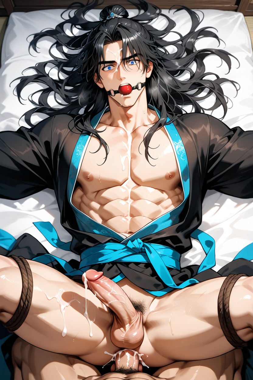 Black Hanfu, Prince, Open Hanfu AI Gay Porn